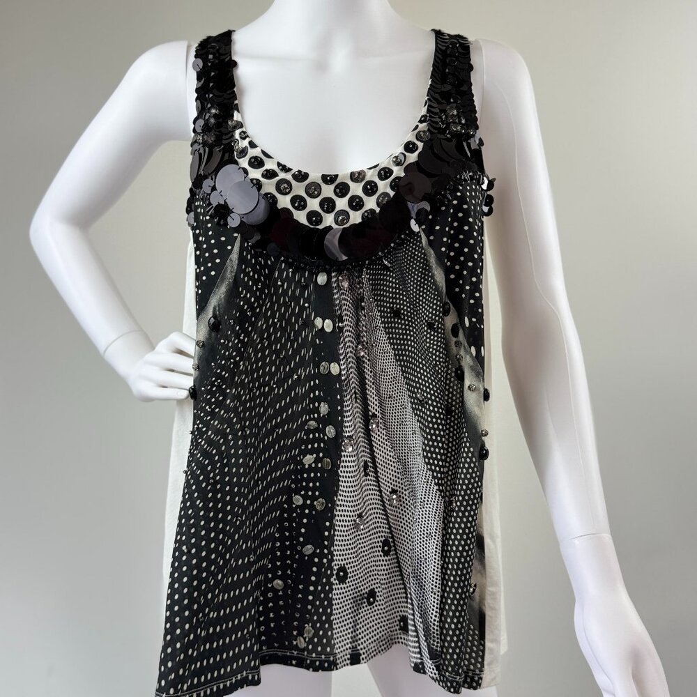 Sportmax Cotton Embellished Trapeze Top